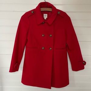 GAP Kids Girls Red Peacoat Size Large